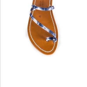 New Sleek Actium Sandal in Arat Bleu by K Jacques